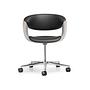 Walter Knoll Lox Leather Congress Chair Black Aluminum 1