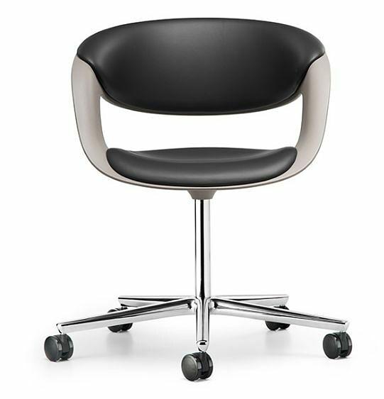 Walter Knoll Lox Leather Congress Chair Black Aluminum 2