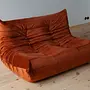 Togo Sofa 2-seater velvet amber-orange 2