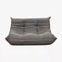 Togo Sofa 2-Sitzer Webstoff Warmgrau 0