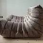 Togo Sofa 2-Seater Velvet Warm Grey 3