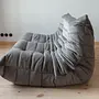 Togo Sofa 2-seater Velvet Silver Grey 3