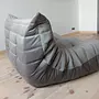 Togo Sofa 2-seater Velvet Silver Grey 6