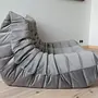 Togo Sofa 2-seater Velvet Silver Grey 7