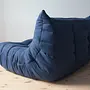 Togo Sofa 2-seater Textile Navy Blue 4