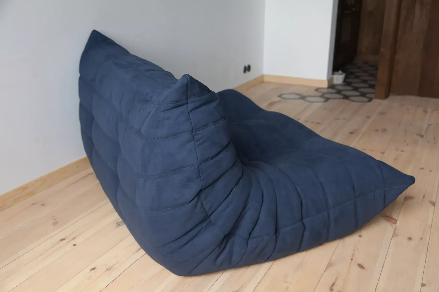 Togo Sofa 2-seater Textile Navy Blue 6