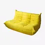 Togo Sofa 2-Sitzer Textil Zitronengelb 0