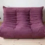 Togo Sofa 2-seater Textile Aubergine 1