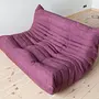 Togo Sofa 2-seater Textile Aubergine 2