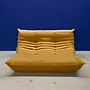Togo Sofa 2-seater Mustard Yellow Velvet 1