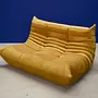 Togo Sofa 2-seater Mustard Yellow Velvet 2
