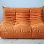 Togo Sofa 2-seater textile orange 1
