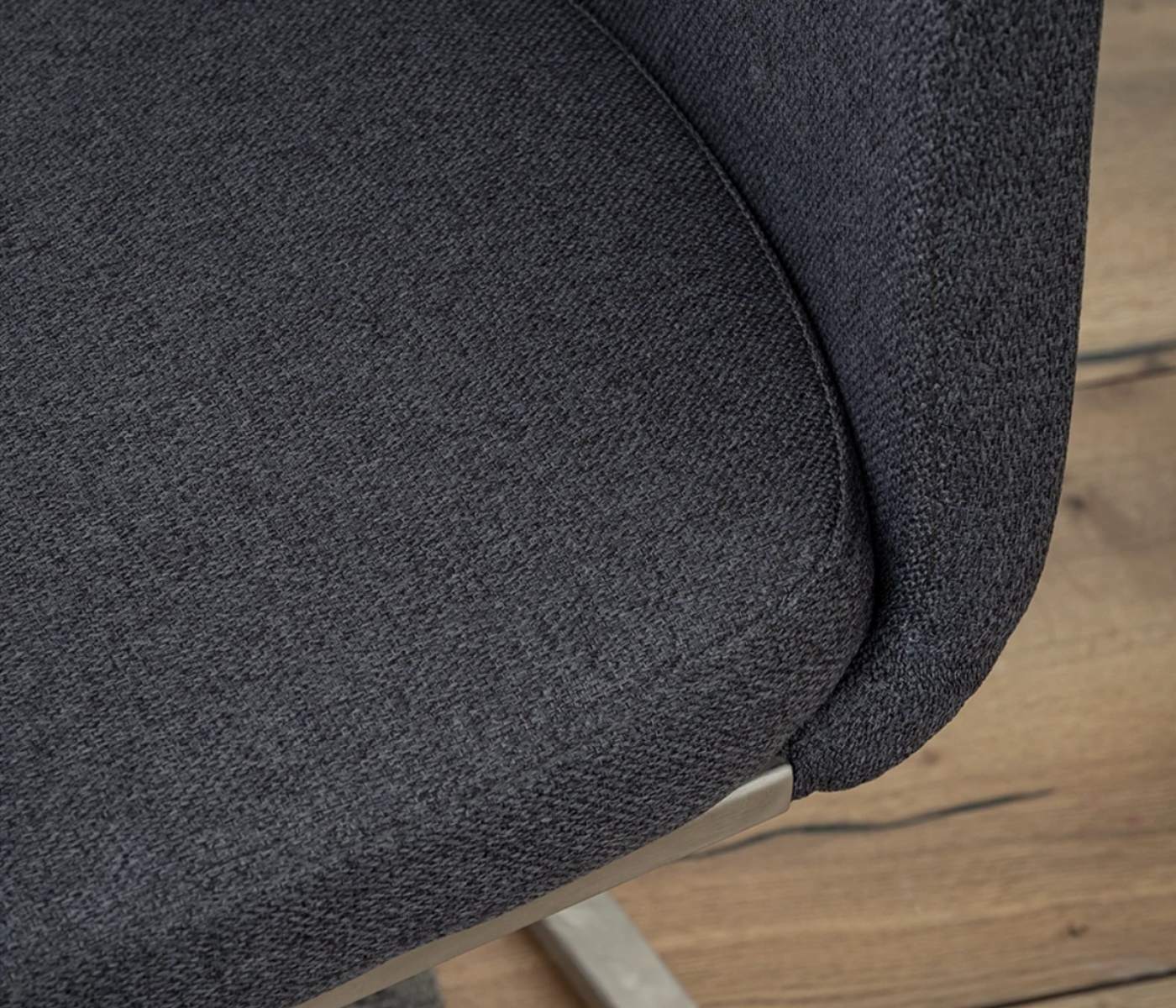 2x High-quality Cantilever Chairs Anthracite 4