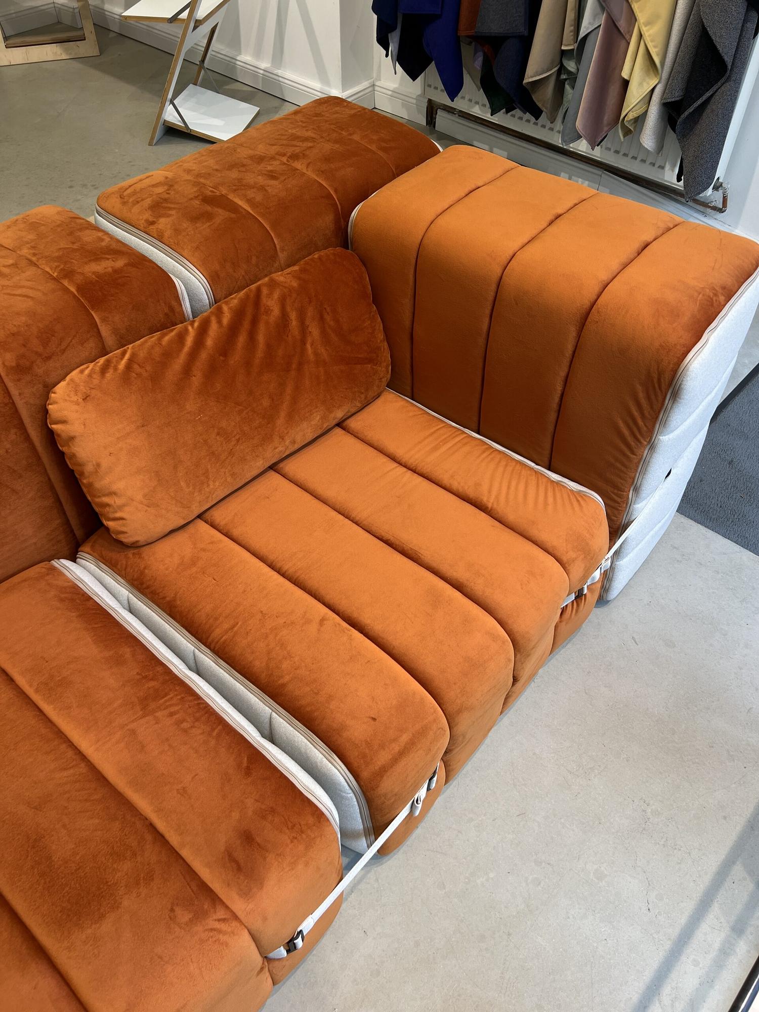 Curt-Set 7-Flexibler 2-Sitzer mit Kissen Jet Beige&Barcelona 6