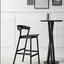 Edith stool in solid ash wood Black 0