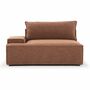 Daphne Module 1-Seater Left Pebble Rust 0