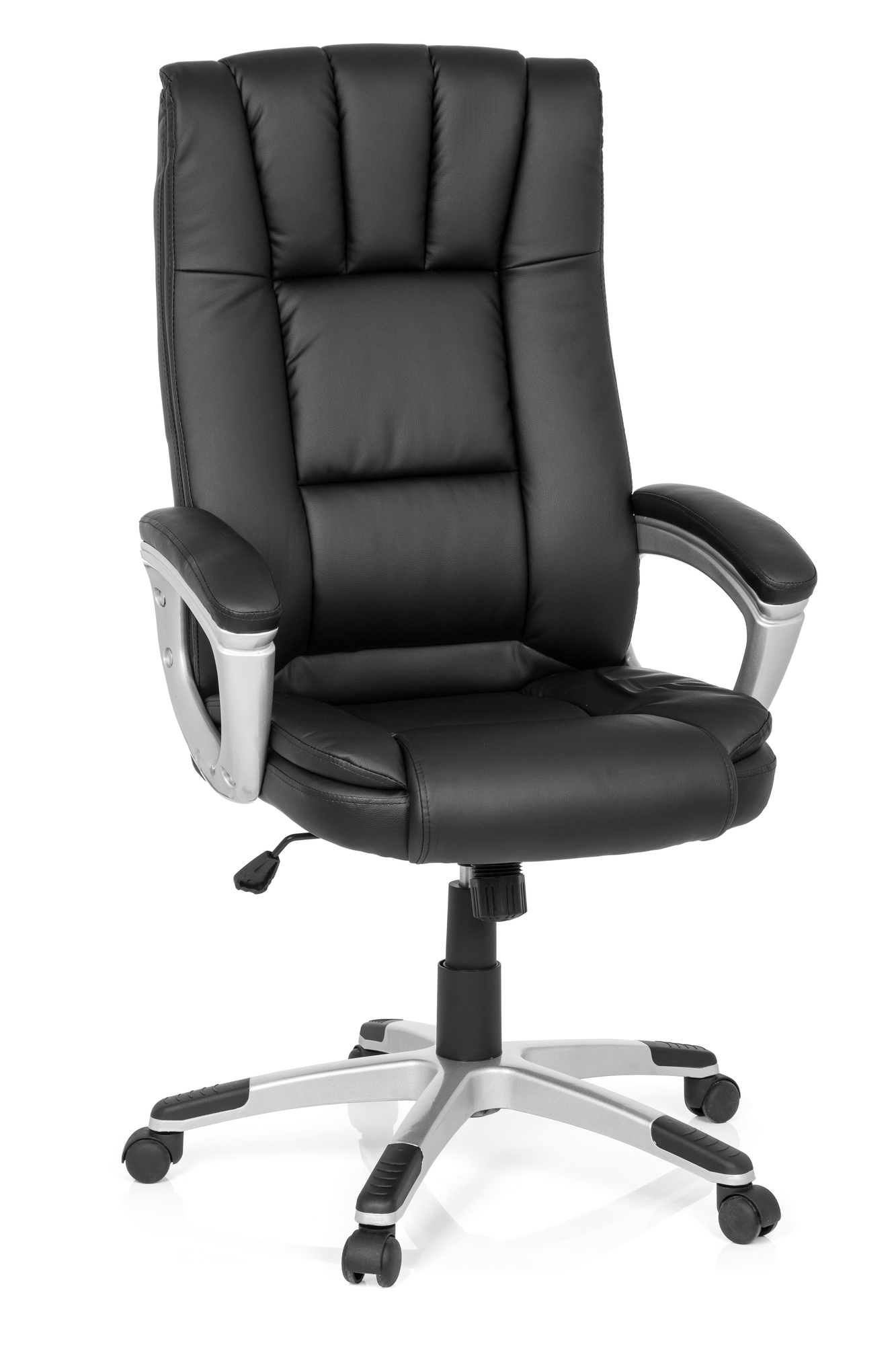 Office chair faux leather black 1