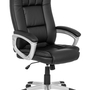 Office chair faux leather black 2