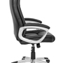 Office chair faux leather black 3