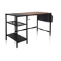 Desk with side shelf Black Brown 120 x 60 cm 1