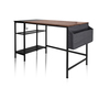 Desk with side shelf Black Brown 120 x 60 cm 5