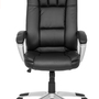 Office chair faux leather black 8