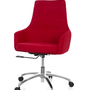 Sedia da ufficio rivestimento in tessuto rosso 0