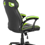 Gaming office chair artificial leather black green 4