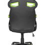 Gaming office chair artificial leather black green 5