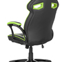 Gaming office chair artificial leather black green 6