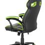 Gaming office chair artificial leather black green 7