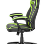 Gaming office chair artificial leather black green 8