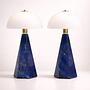 2er Set italienische Tischlampen „Prisma“ 3