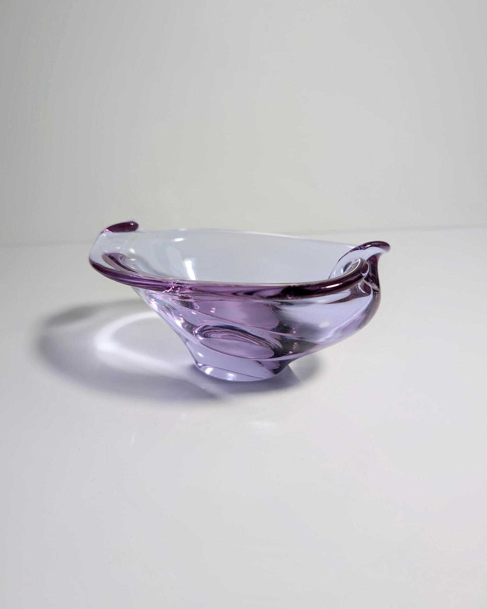 Vintage böhmischer Alexandritglas-Aschenbecher, 1950er 3