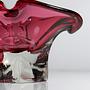 Josef Hospodka für Chřibská schwere Glasschale in Cranberry 2