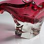 Josef Hospodka für Chřibská schwere Glasschale in Cranberry 4