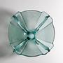 Stölzle Heřmanova Huť Art-Deco Fußschale Nr. 19283 in Aqua 2