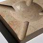 Vintage italienischer Travertin-Aschenbecher, 1970er 3