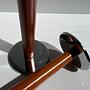 Vintage Kerzenhalter Paar aus Holz und Metall 2