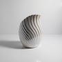 Vintage Keramikvase in Muschelform mit Perlglanz 1