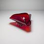 Vintage Murano Glasschale in Rubinrot, Italien 1960er/70er 0