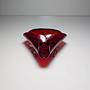 Vintage Murano Glasschale in Rubinrot, Italien 1960er/70er 1