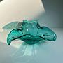 Große Vintage Murano Glasschale in Mintgrün 1