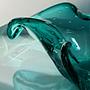 Große Vintage Murano Glasschale in Mintgrün 3