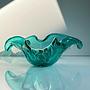 Große Vintage Murano Glasschale in Mintgrün 0
