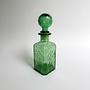 Vintage Empoli Glas-Dekanter in Grün, Italien 1960er 0