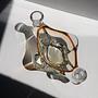 Vintage Murano Glas Aschenbecher mit 2 Kerzenhaltern 1