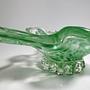 Vintage italienischer Glas-Aschenbecher in Pastellgrün 2