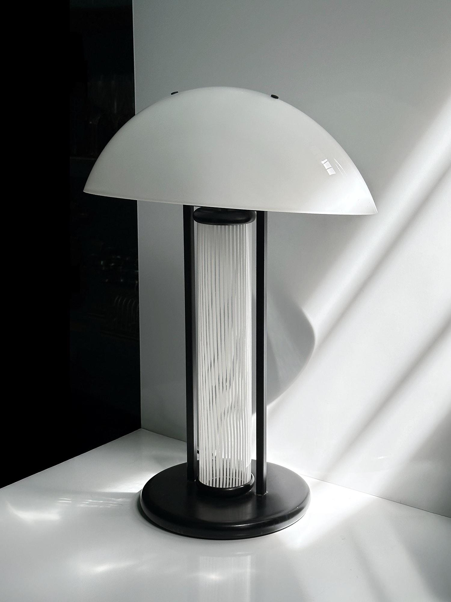 Große Murano Glas Tischlampe von Bruno Gecchelin für Skipper 7