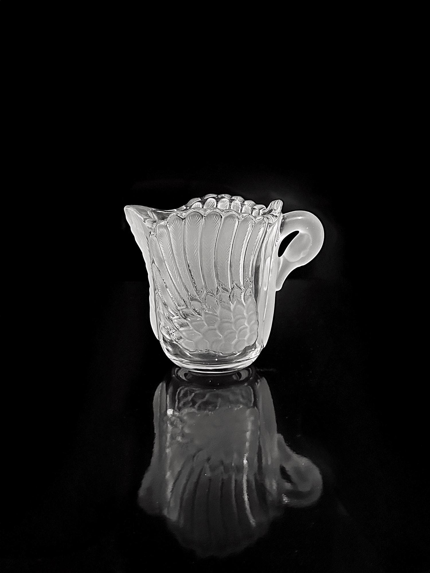 Vintage Walther Glas Schwan-Karaffe, Art Deco Revival 1980er 0